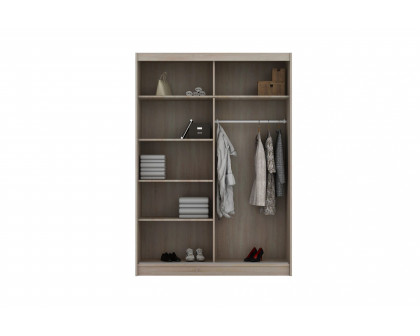 Styles Chico 59" Wardrobe - Black, Manufactured Wood