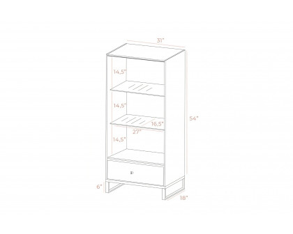 Styles Gloss Small China Cabinet - Black Gloss