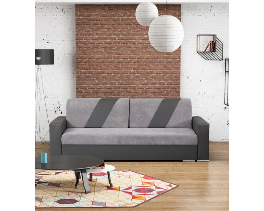 Styles - Ines Sofa in Gray, Microfiber/Microsuede