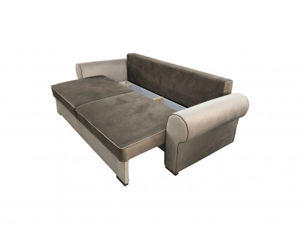 Styles - Luiza Sofa in Beige/Brown, Fabric