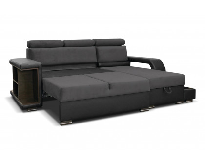 Styles Amaro Left-Facing Sectional - Gray, Fabric