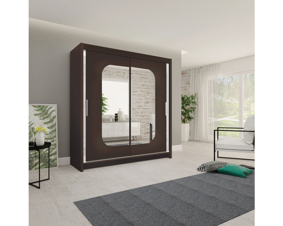 Styles Marika 80" Wardrobe - Venge, Manufactured Wood