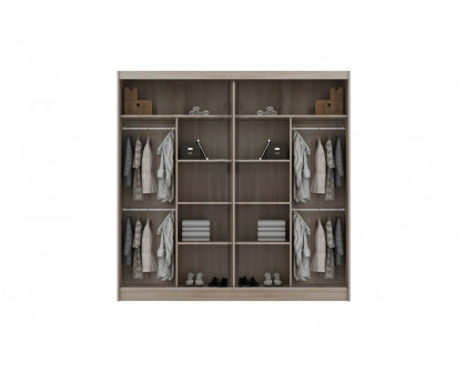 Styles Marika 80" Wardrobe - Venge, Manufactured Wood