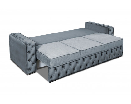 Styles Marylin Sofa - Gray, Tufted Fabric