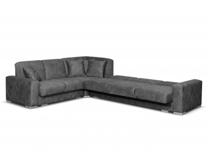 Styles Norman Sectional - Gray, Fabric