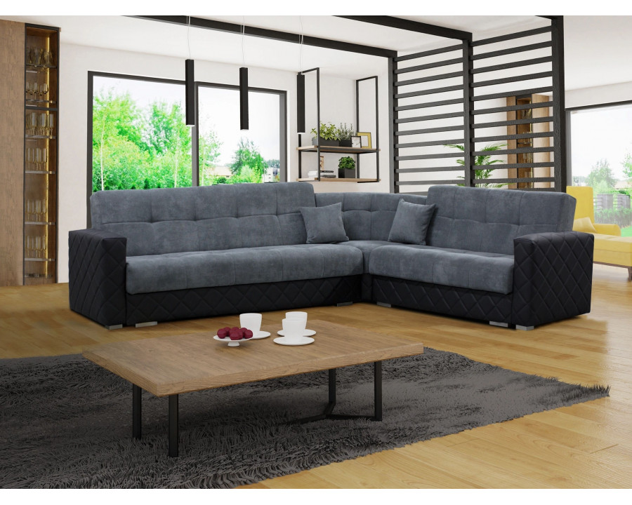 Styles Porto Sectional - Gray, Fabric