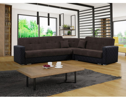 Styles Porto Sectional - Gray, Fabric