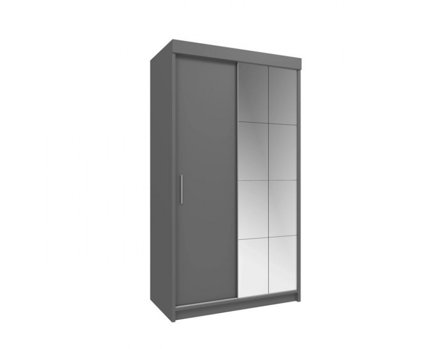 Styles Peso 47" Wardrobe - Gray, Manufactured Wood