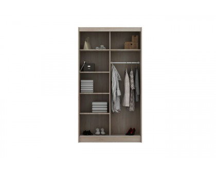 Styles Peso 47" Wardrobe - Gray, Manufactured Wood