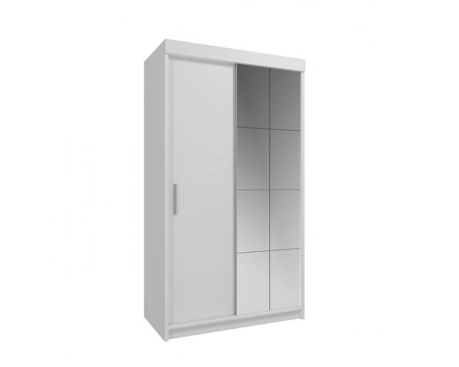 Styles Peso 47" Wardrobe - White, Manufactured Wood