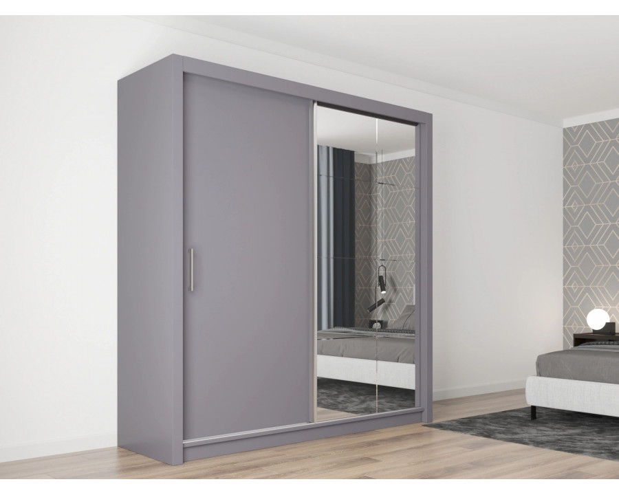 Styles - Peso 71" Wardrobe in Gray, Manufactured Wood