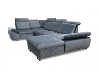 Styles Selly Left-Facing Sectional - Blue, Fabric