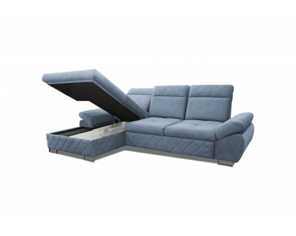 Styles Selly Mini Left-Facing Sectional - Blue, Fabric