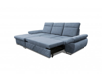 Styles Selly Mini Left-Facing Sectional - Blue, Fabric