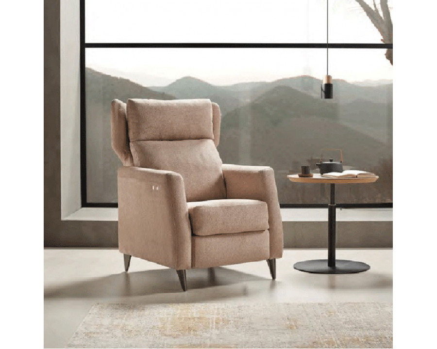 Suinta Alegra Manual Recliner Armchair - Fabric, Square Arms