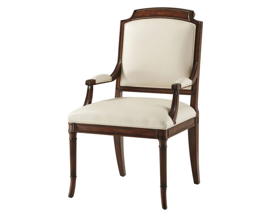 Theodore Alexander Atcombe Armchair - Milk, Leather