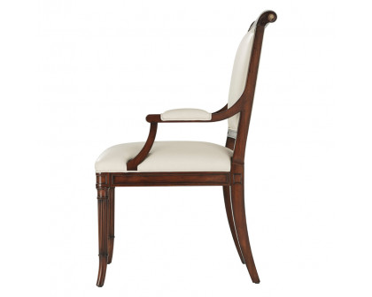 Theodore Alexander Atcombe Armchair - Milk, Leather