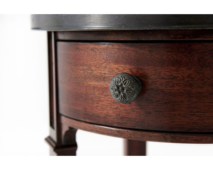 Theodore Alexander Walnut Circle Accent Table