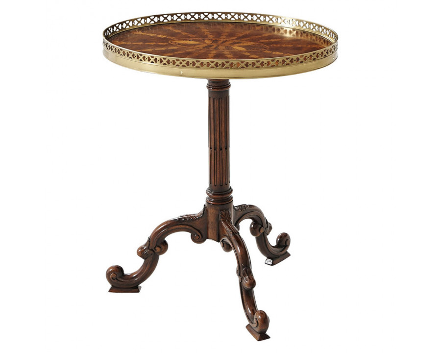 Theodore Alexander Radiating Parquetry Accent Table