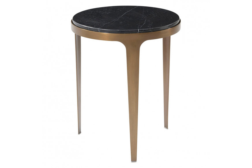 Theodore Alexander™ Gennaro Accent Table - Black Marble Finish