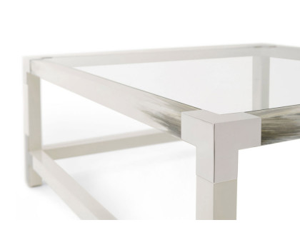 Theodore Alexander Cutting Edge Square Cocktail Table - Longhorn White