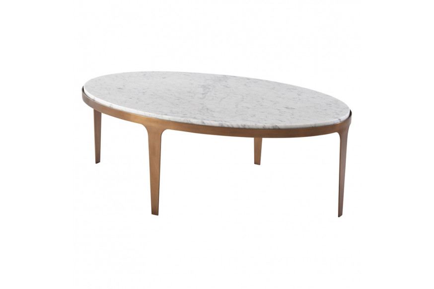 Theodore Alexander™ - Gennaro Oval Marble Cocktail Table