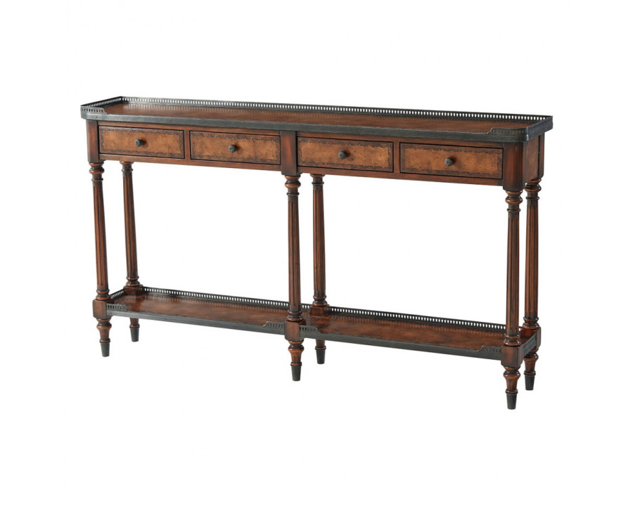 Theodore Alexander The Louis Xvi Leather Console Table