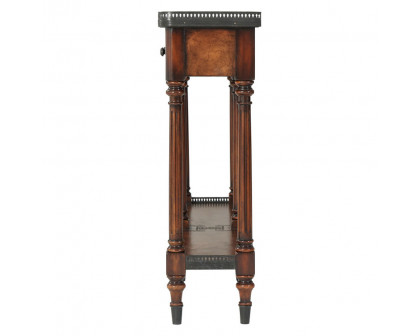 Theodore Alexander The Louis Xvi Leather Console Table