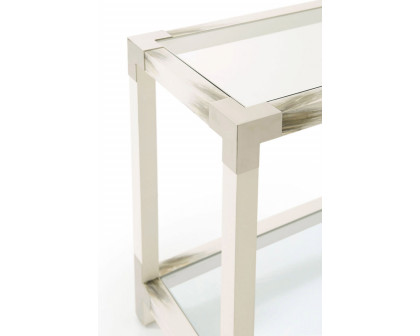 Theodore Alexander Cutting Edge Console Table - Longhorn White