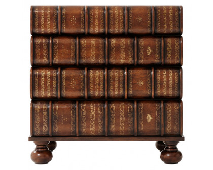 Theodore Alexander - Hand Carved And Gilt Faux Book Nightstand