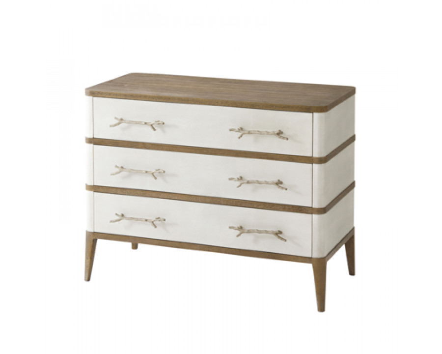 Theodore Alexander - Brandon II Chest with New Champagne Finish Textured Coral Cast Handles