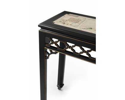 Theodore Alexander Long Hall Chinoiserie Console Table