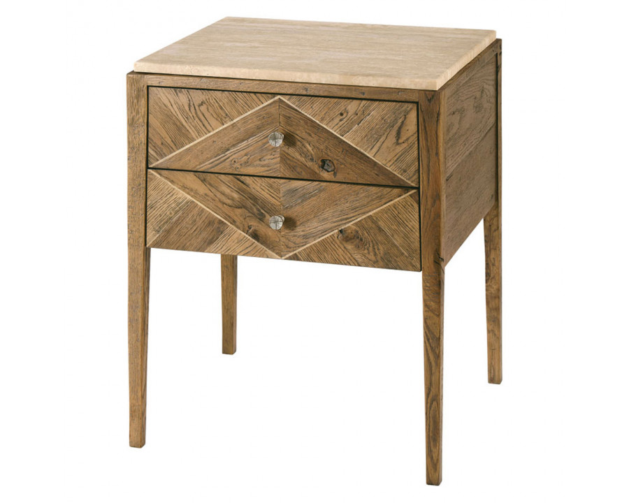 Theodore Alexander Hawkesford Nightstand - Light Echo Oak