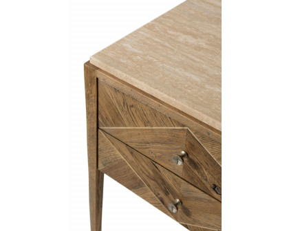 Theodore Alexander Hawkesford Nightstand - Light Echo Oak