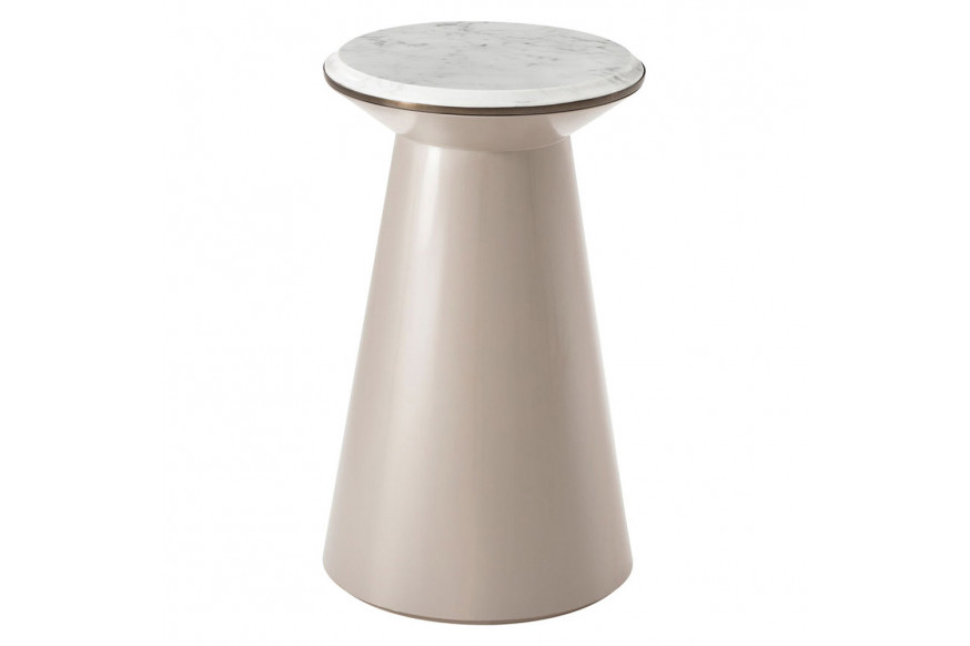 Theodore Alexander™ - Contour Side Table Pure Pearl Small