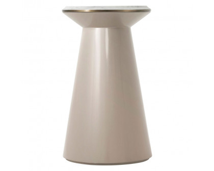 Theodore Alexander™ - Contour Side Table Pure Pearl Small