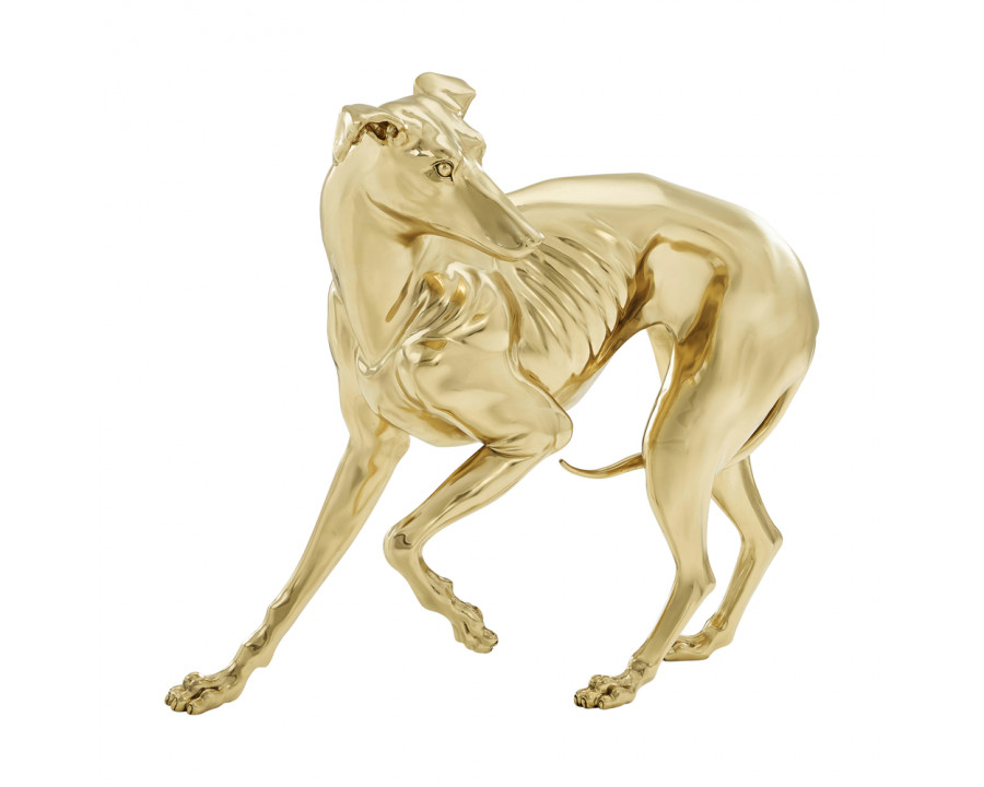 Theodore Alexander Levriero Sculpture - Polished Brass