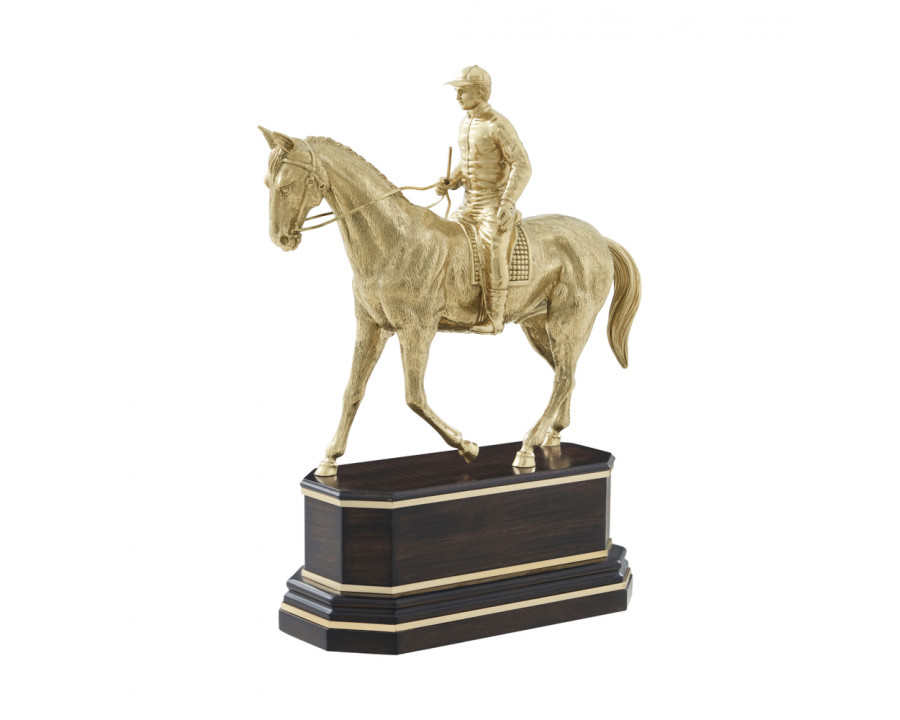 Theodore Alexander Thoroughbred Sculpture - Polished Brass