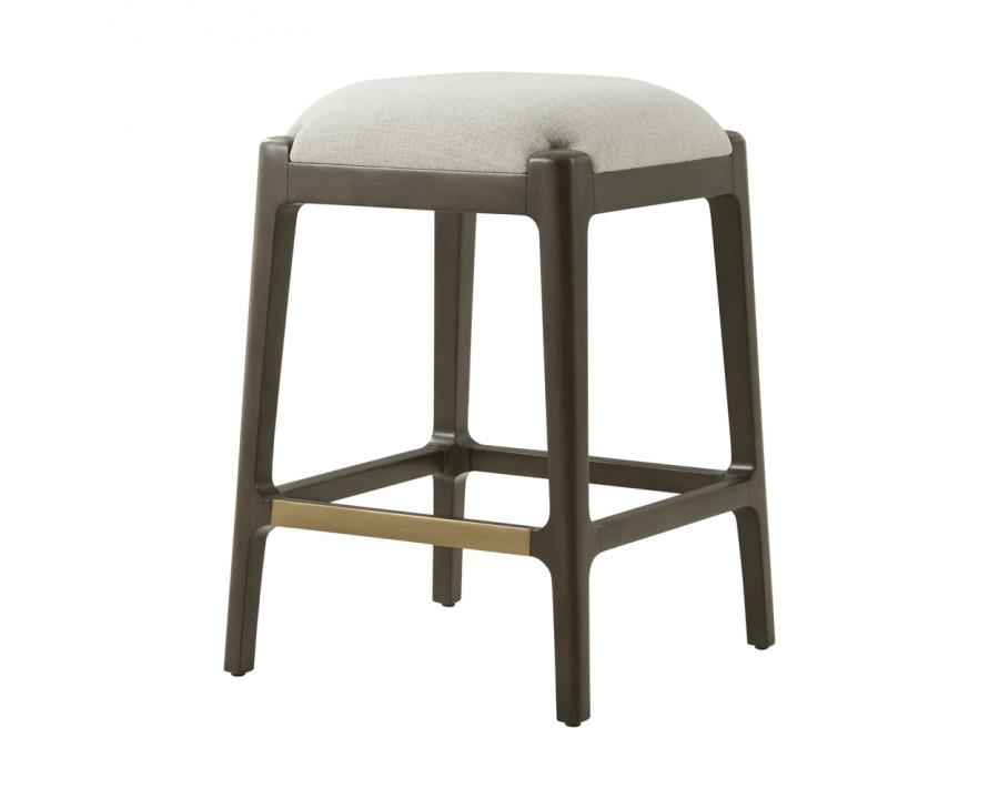 Theodore Alexander The Talbot Counter Stool - Draper Performance/Expresso/Brass