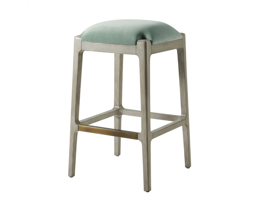 Theodore Alexander The Talbot Bar Stool - Celedon Performance/Fossil