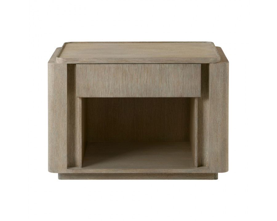 Theodore Alexander Repose Open 1-Drawer Nightstand - Gray Oak