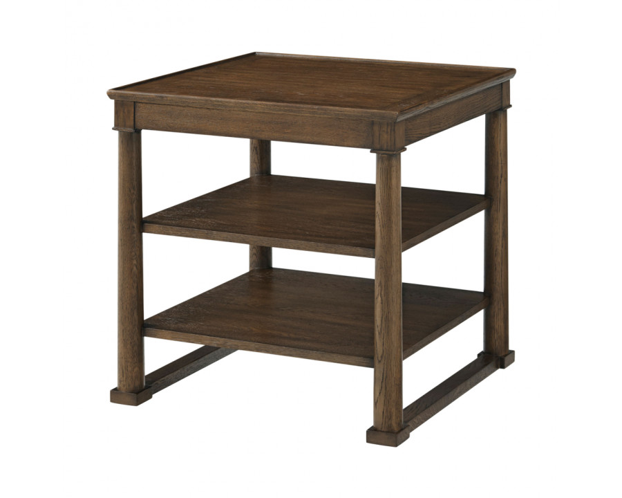 Theodore Alexander Surrey Square Side Table - Brownstone