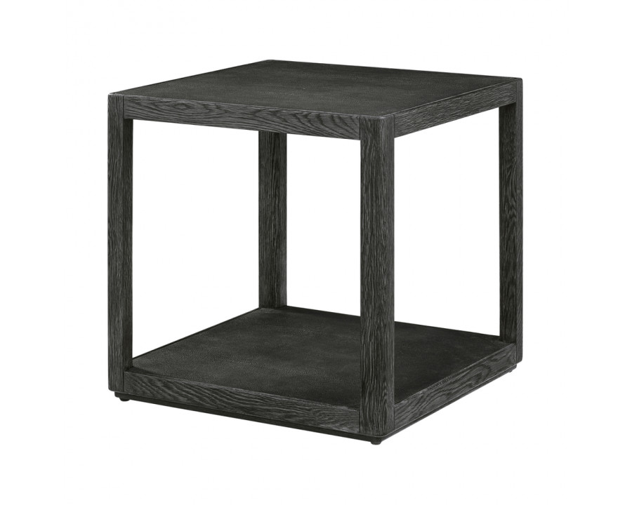 Theodore Alexander - Maxwell Side Table in Obsidian On Oak/Shagreen