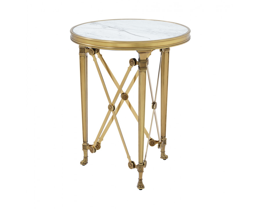 Theodore Alexander Spencer London Round Brass Side Table