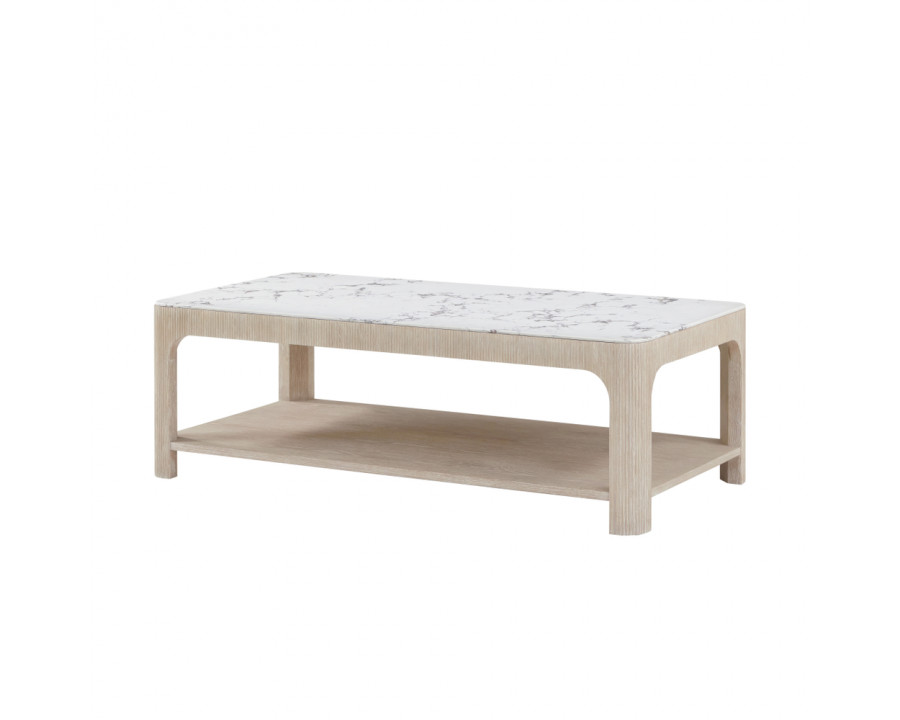 Theodore Alexander Horizon Square Quartz Cocktail Table