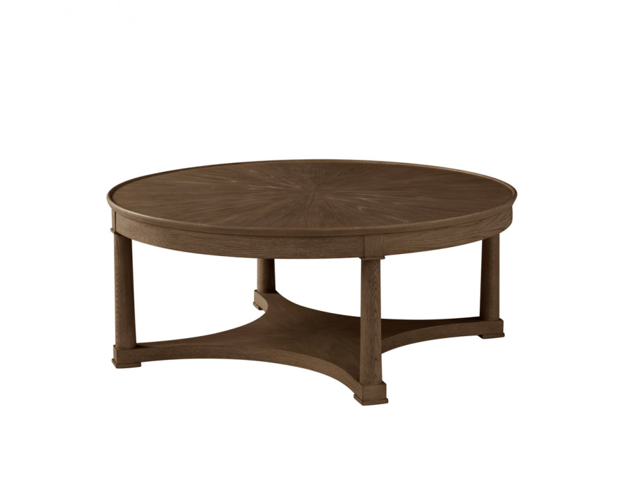 Theodore Alexander Surrey Round Cocktail Table - Brownstone