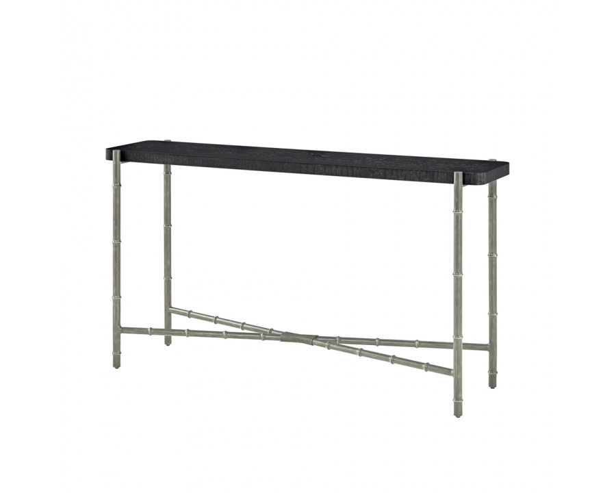 Theodore Alexander Kesden Console Table - Silent Black/Kesden Brass