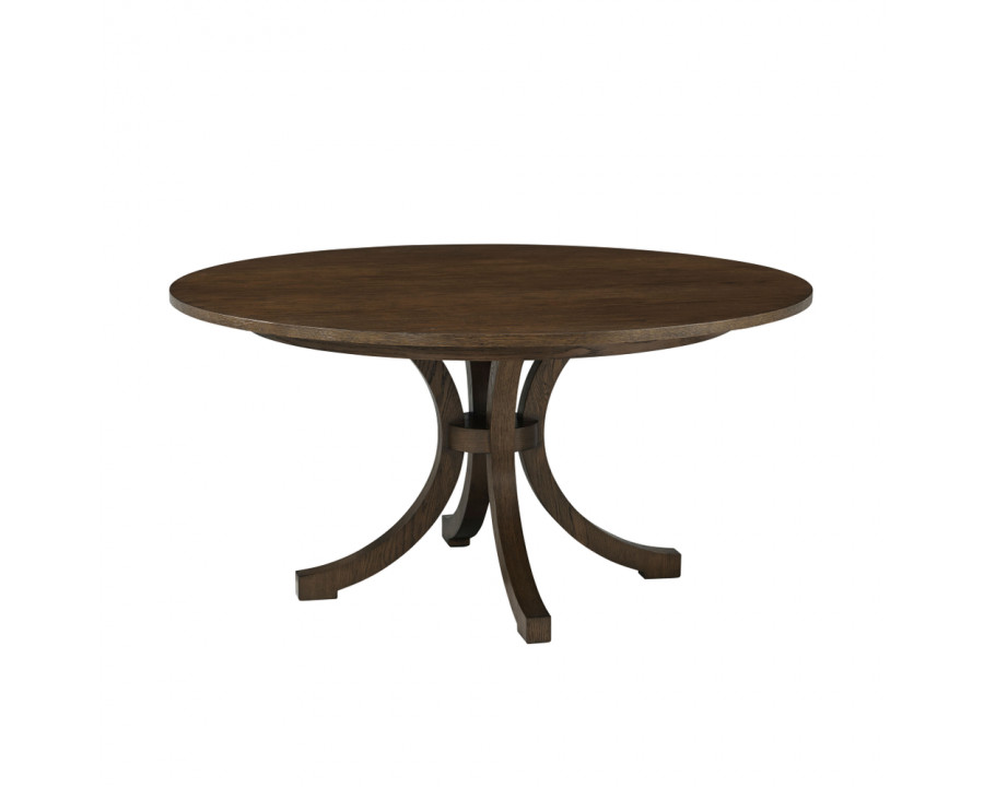 Theodore Alexander Surrey Round Dining Table - Brownstone