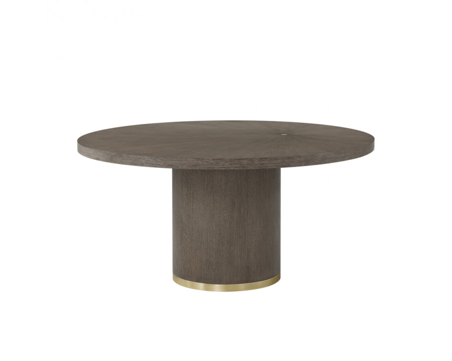 Theodore Alexander Judith Leiber Round Sunburst Dining Table - Mink