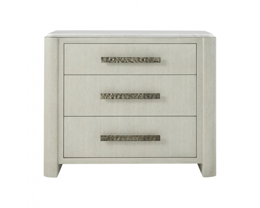 Theodore Alexander Essence Style 2 3-Drawer Nightstand - Opal